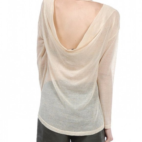 NWT RYU Wavy Stripe Scoop Back Sweater - Picture 2 of 5